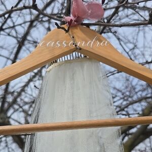 Elegant White Lace Trim Veil